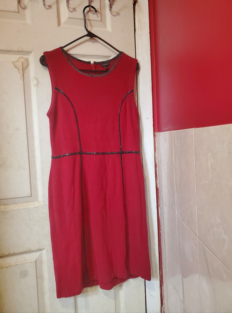Talbots Red Dress. Large. - Picture 5 of 6